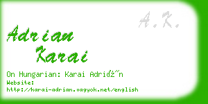 adrian karai business card